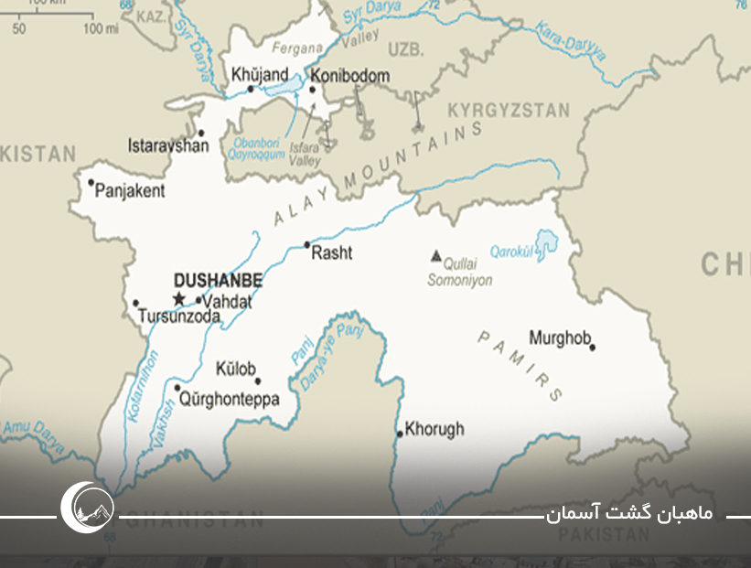 وسعت کشور تاجیکستان و جمعیت آن