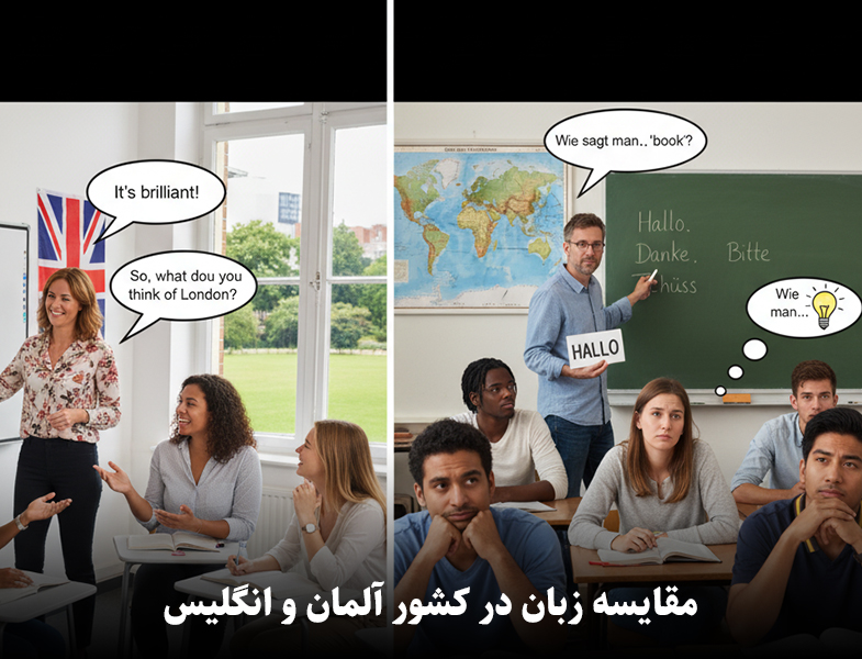 شرایط زندگی در آلمان بهتر است یا انگلیس مقایسه زبان در کشور آلمان و انگلیس