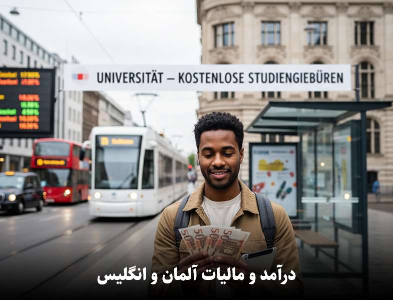 شرایط زندگی در آلمان بهتر است یا انگلیس مقایسه میزان درآمد و مالیات کشور آلمان و انگلیس