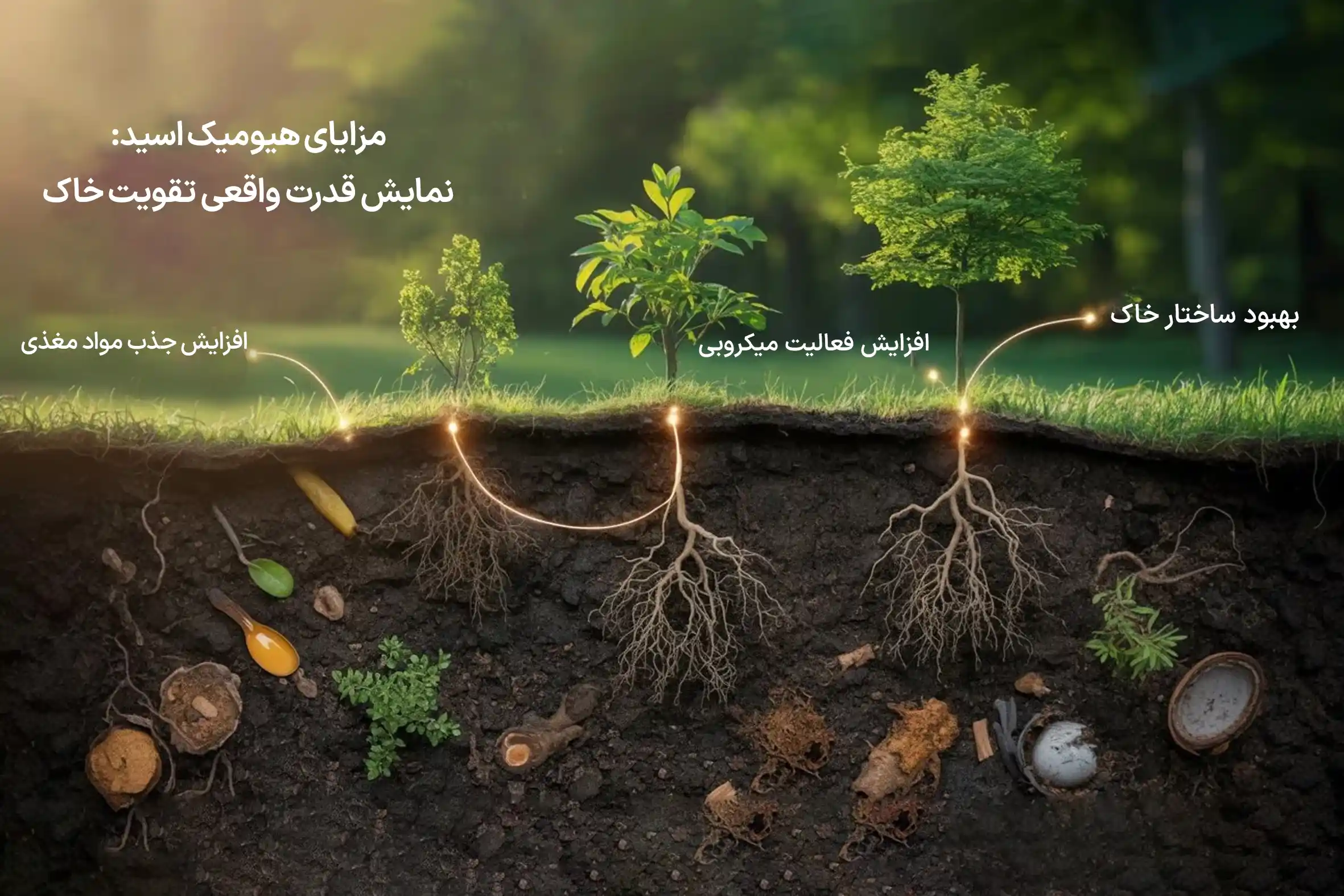 مزایای هیومیک اسید در تقویت خاک