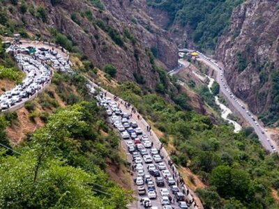 ترافیک سنگین در جاده چالوس / انسداد ۶ محور کشور مسدود شد