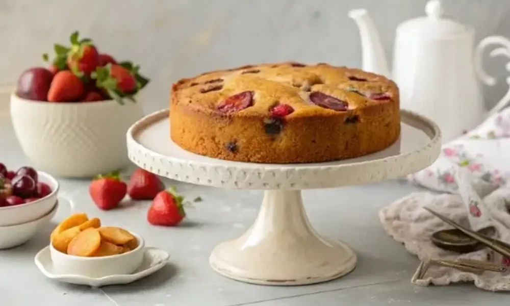 طرز تهیه کیک میوه‌ای خانگی نرم و خوشمزه برای مهمانی‌های دوستانه