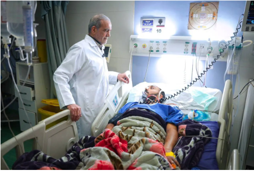 استایل پزشکیان در بیمارستان سوژه شد+ عکس