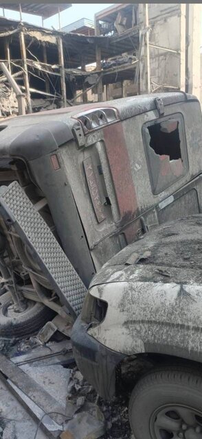 حمله موشکی به آمبولانس اورژانس استان تهران+ تصاویر