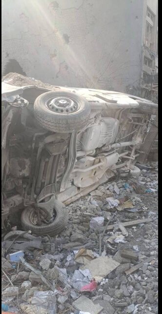 حمله موشکی به آمبولانس اورژانس استان تهران+ تصاویر