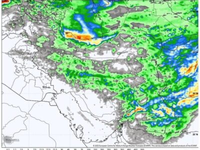 سامانه بارشی جدید در راه است/ بارش باران و برف در اکثر نقاط کشور از شنبه