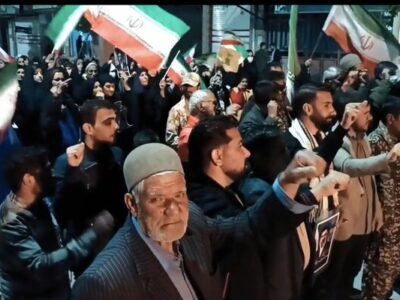 تجمع مردم مارگون در شب پنجاه و هفتم