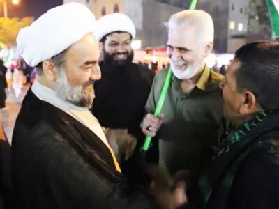 حضور امام جمعه زاهدان در تجمعات شبانه