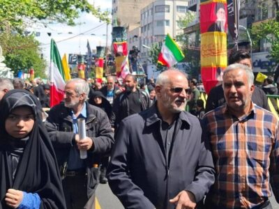 حضور رئیس دفتر پزشکیان در مراسم چهلم رهبر شهید