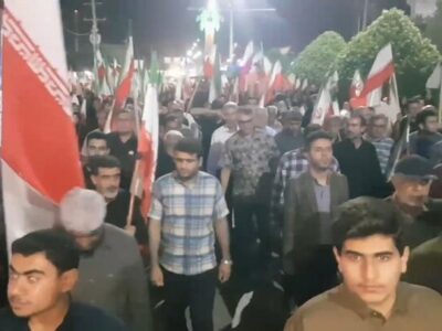 راهپیمایی شبانه مردم آبپخش