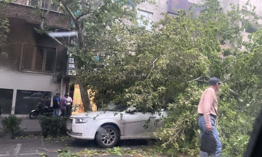 سرعت هولناک وزش باد در طوفان امروز تهران به ۹۰ کیلومتر بر ساعت رسید/ طوفان تا کی ادامه دارد؟