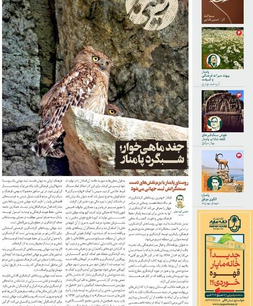 انتشار «زمینی‌ها» با رویکرد روستای گردشگری پامنار و جغد ماهی‌خوار