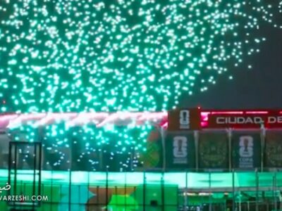 تمرین افتتاحیه جام جهانی با صدها پهپاد نورانی + عکس